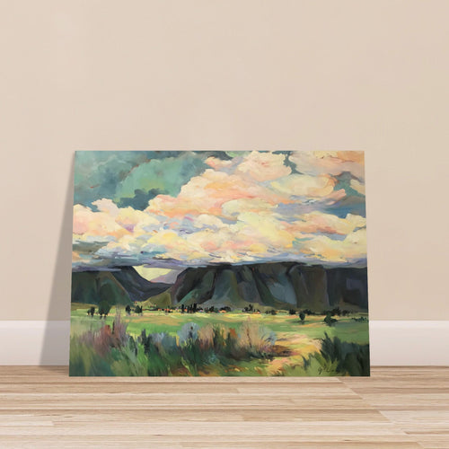 'Sky Valley Road' Landscape I 18x24 Museum-Quality Matte Paper Poster | Original Artwork by American Artist Barbara Cleary